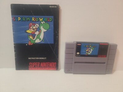 Super Mario World for Super Nintendo SNES GAME and MANUAL | eBay