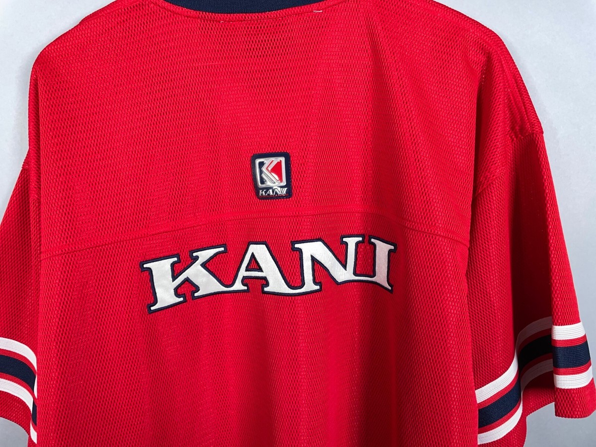 KARL KANI　ホッケー　フットボール　シャツ　ＸＬ　00's VTG Karl Kani Football Jersey Adult XL Red Dark Blue Sewn