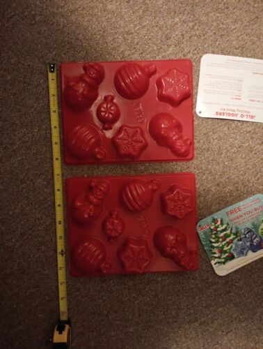 Jell-O Jigglers Christmas Mold NEW Large set of 2 Snowman, Snowflake, Ornament - Picture 3 of 4