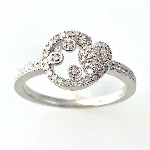 Olivia Diamond Dainty Birds Nest Cocktail Ring in Sterling Silver Sz 7 - Picture 3 of 7
