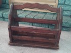 Wood Magazine Rack Holder * Heavy Sturdy Durable * 17" x 9" x 14" Vintage — photo 4