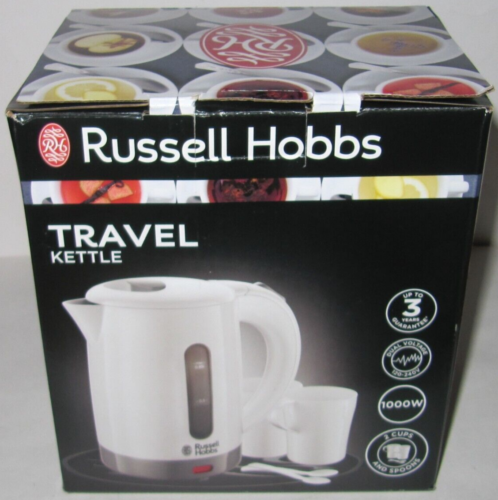 Russell Hobbs 23840 kompakter Reise-Wasserkocher, Kunststoff, 1000 W, weiß