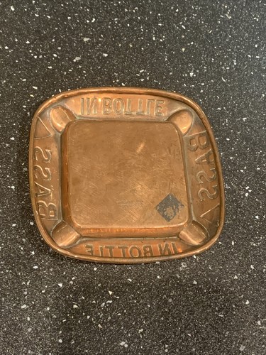 Vintage Bass In Bottle Copper Rare Ashtray, Breweriana, Pub Bar - Picture 6 of 6