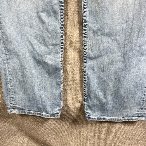 BKE Seth Jeans Mens 44x34 Relaxed Blue Denim Pants Straight Leg Distressed 42X33 - Picture 3 of 21