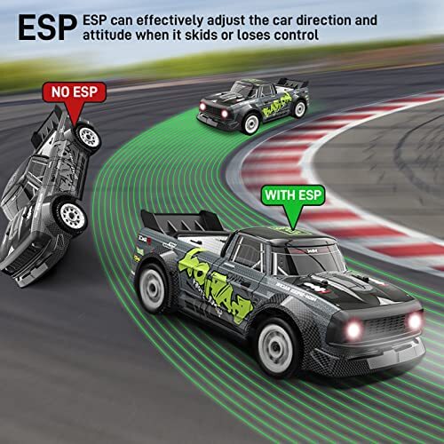 2,4G 4WD 1:16 20MPH High-Speed-Fernbedienung Auto RC treibendes Auto mit LED-Licht - Bild 3 von 7