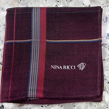 MAN HANDKERCHIEF COTTON POCKET SQUARE 18" CLASSIC RED CHERRY PLAIN ART STRIPED