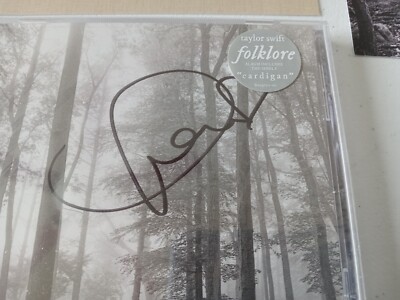 Taylor Swift Folklore CD Signed Heart Capital One Evermore