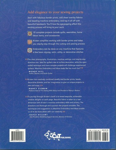 Machine Embroidery and More : 10 Step-by-Step Projects Using Border Fabrics a... - Picture 2 of 2