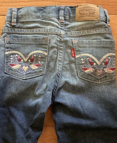 Levi's Jeans Kids Size 4 Regular Blue 710 Super Skinny 3-4 Years Design Pockets - Picture 3 of 6