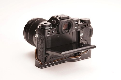 Hecho a mano Cuero Genuino Real Estuche completo con Cámara para FUJIFILM X-T1 XT1 Negro - Imagen 7 de 8