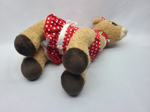 Build A Bear BAB Rudolph Red Nose Reindeer Retired Talking Clarice With Clothes  - Picture 9 of 12
