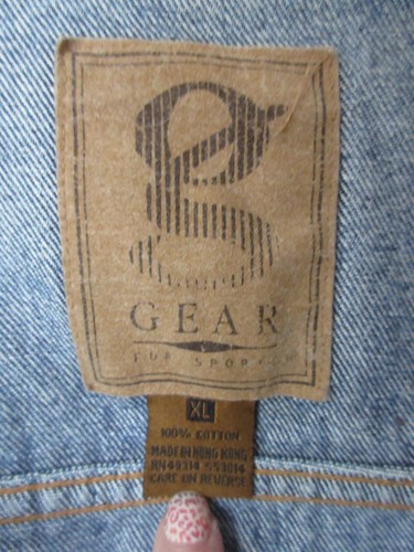 Giacca jeans camionista denim sportivo attrezzatura uomo vintage taglia XL - Foto 3 di 8