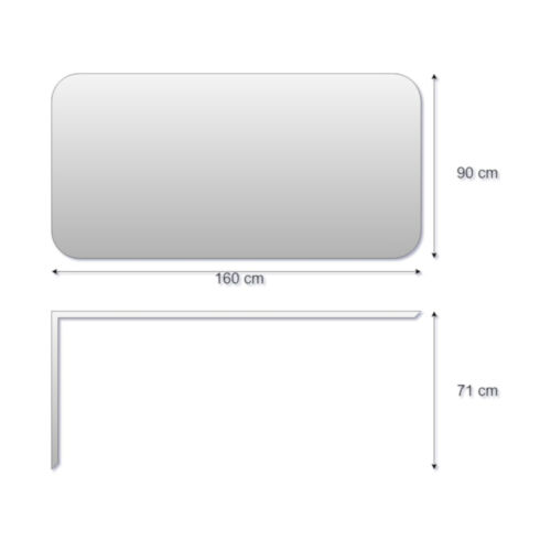 Lofttisch Esstisch Gartentisch Terrassentisch Balkon-Tisch 160x90 cm Betonoptik - Bild 4 von 4