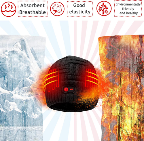 7.4V Heated Hat Men Women Battery Heat Cap Winter Warm Rechargeable Electric Bat - Picture 9 of 12