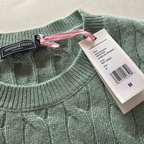 Vineyard Vines Cashmere Cable-Knit Crewneck Sweater - Size M - NEW With Tags. - Picture 8 of 16