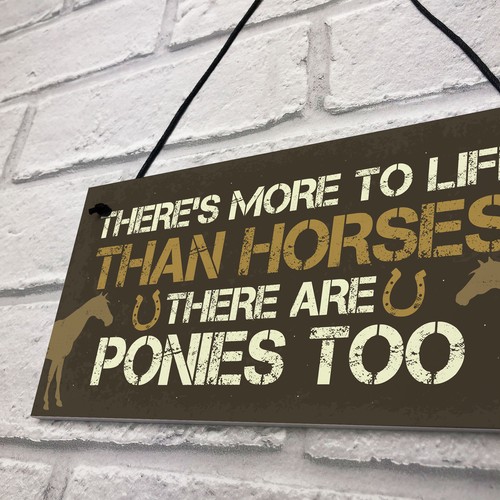 Funny Horse Pony Gifts For Girls Women Hanging Stable Bedroom Birthday Sign - Picture 7 of 9