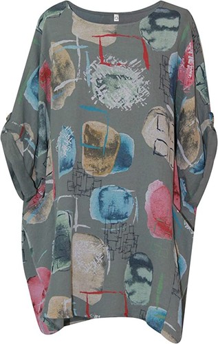 Italian Ladies Summer Casual Lagenlook plus size Women's Cotton Dress Tunic Tops - Picture 39 of 44