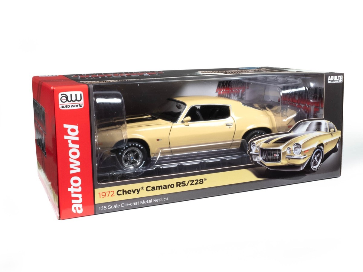 希少 オートワールド 1/18 1972 カマロ camaro クリームイエロー 希少 オートワールド 1/18 1972 カマロ camaro クリームイエロー