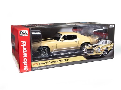 Auto World 1972 Chevrolet Camaro RS Z28 Cream Yellow 1/18