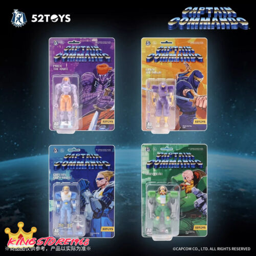 4PCS 52TOYS Captain Commando Mummy Mini Ninja Action Figure 3.75Inch Gift