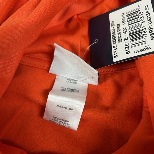 Houston Astros Hoodie Youth Extra Large 18/20 Orange Sweatshirt MLB Baseball New - Picture 5 of 9