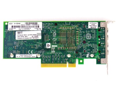 HP 561T Dual Port RJ-45 10GB NIC PCIe X8 Network Card 716589-001 717708-001 US E - Foto 4