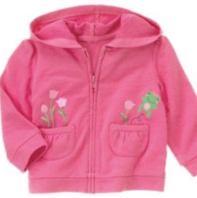 girls gymboree painting pals zip up hooded sweatshirt jacket size 12-24 M Nwt