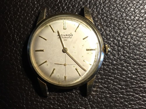 Movado Ref.331 Yellow Rolled Gold Running Sold As Is Pitting On Dial Bumper - Picture 3 of 8