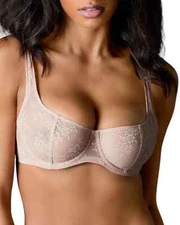 Journelle Women's Beige Romy Lace Demi Bra L33643 Size 32C