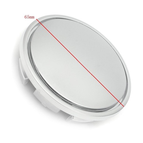 4Pcs 65mm Chrome ABS Plastic Car Wheel Center Rim Hub Cover Caps Blank Silver - Picture 6 of 12