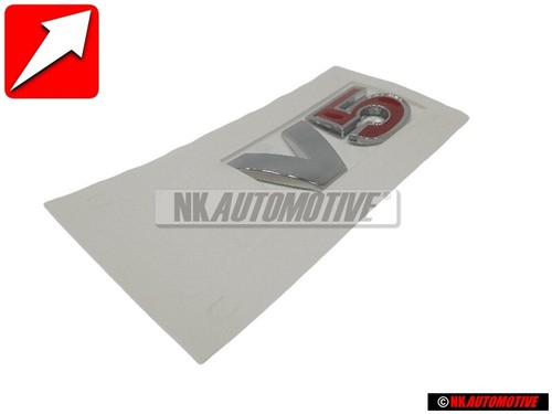 VW Original V5 Hinten Schriftzug Emblem Logo Chrom Rot Golf 4 - 1J0853675ABGQF - Bild 4 von 6