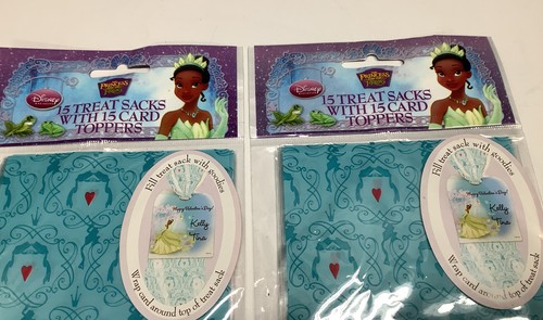 2 Packs Of 15 Princess and the Frog Valentines Day Treat Sacks W/ Card Toppers - Picture 2 of 8