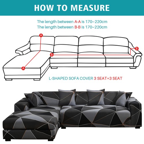 Stretch L Form Sofa Schonbezug Schnitt Couchbezüge mit 4 Stück Gratis Kissenbezug - Bild 22 von 73