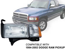 For Head Lamp with Corner 1994 - 2002 Dodge Ram 1500 2500 3500 Driver Left Side