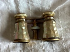Antique French Mother-of-Pearl Opera Binoculars Lemaire Fabi Paris Original Case