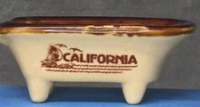 Ceramic Bath Tub WE HAD A TUB OF FUN IN CALIFORNIA Souvenir Ashtray
