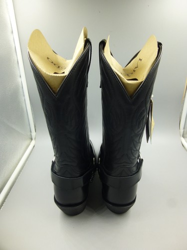 Laredo Concho Harness Western Boot - Black Leather With Silver Accents Size 9 - Bild 4 von 8