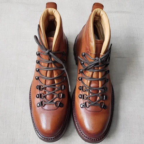 Botas de senderismo Officine Creative para mujer de cuero bruñido marrón IT39 NUEVAS EN CAJA - Imagen 5 de 14