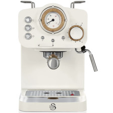 Swan Nordic Cotton White Pump Espresso Coffee Machine
