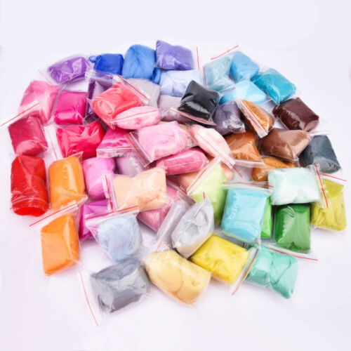 36 Colors Fibre Wool Roving For Needle Felting Spinning DIY Craft Material Set - Picture 3 of 3