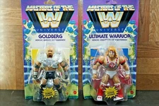 MASTERS OF TE WWE UNIVERSE WAVE 6, GOLBERG AND ULTIMATE WARRIOR ACTION FIGURES