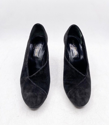 Robert Clergerie Womens Black Leather Suede High Heels Pumps Shoes Size 8.5 B - Picture 4 of 7