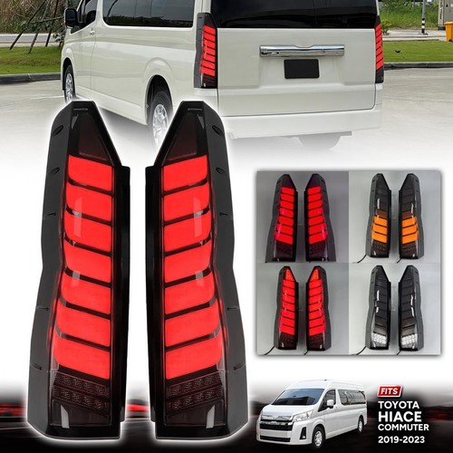 Smoke Tail Lamp Rear Light LED LR FIT Toyota Hiace Commuter 2019-2023 H300 Van - Picture 2 of 11