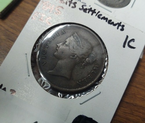 1845 STRAITS SETTLEMENTS 1 CENT KM#3 SCARCE COIN  #46 - Bild 2 von 4