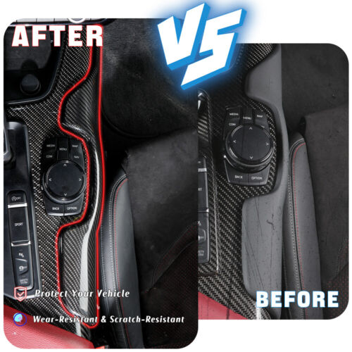 Dry Carbon Fiber Console Gear Shift Frame Side Cover Fit For Supra A90 MK5(LHD) - Bild 6 von 7