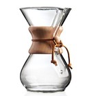 Chemex 6-Cup Wood Neck Coffee Maker - Clear Glass