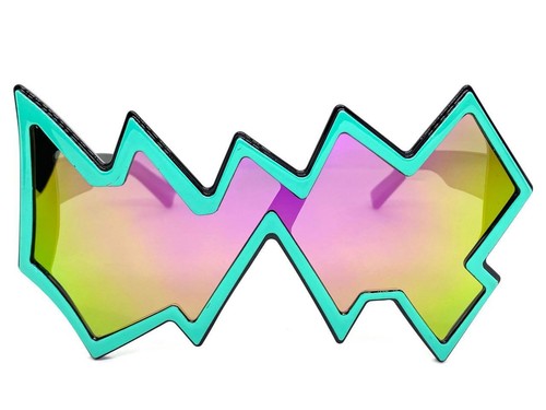 OVERSIZED Punk Rock Party Club Raver DJ SONNENBRILLE Unikat Ausgefallen Funky Shades - Bild 3 von 6