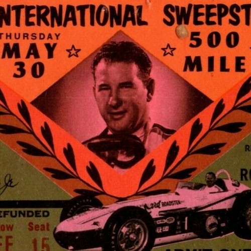 Indy 500 1963 Ticket Stub "500 Mile Intl. Gewinnspiel" 12 $ Adm. Platz 15