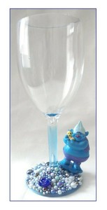 Children S Pearl Decorated Plastic Wine Glass With Biggie