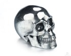 2.0" Hematite Hand Carved Crystal Skull, Realistic, Crystal Healing